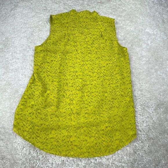 Cabi Reign Ruffle Sleeveless Top Yellow - Picture 3 of 8